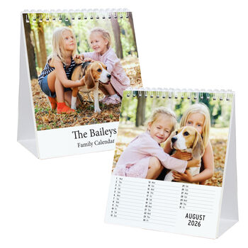Personalised Photo Desk Calendar Gift