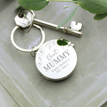 Personalised Photo Locked Keyring Gifts For Mum, Nanna