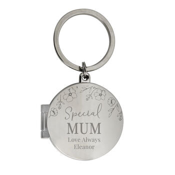 Personalised Photo Locked Keyring Gifts For Mum, Nanna
