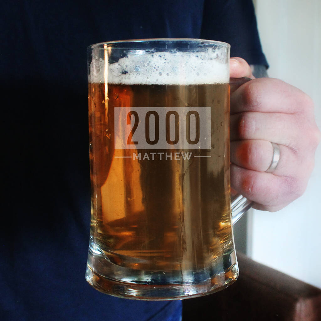 Personalised Pint Glass Tankard Gifts For Him