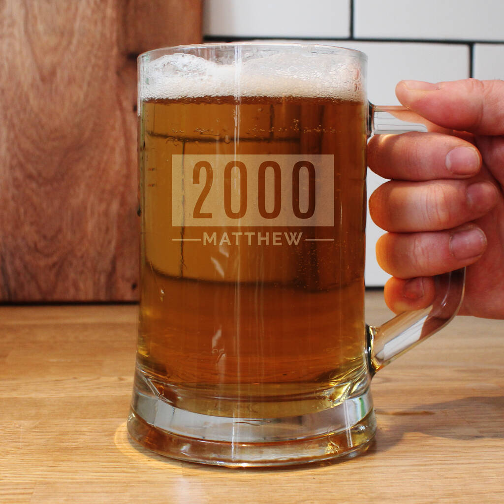 Personalised Pint Glass Tankard Gifts For Him