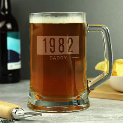 Personalised Pint Glass Tankard Gifts For Him