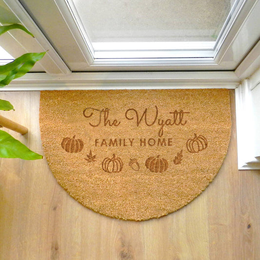 Personalised Pumpkin Doormat Autumn Housewarming Gifts