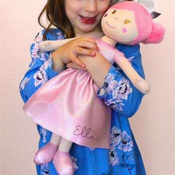 Personalised Rag Doll Baby Girl And Granddaughter Gift