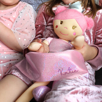 Personalised Rag Doll Baby Girl And Granddaughter Gift