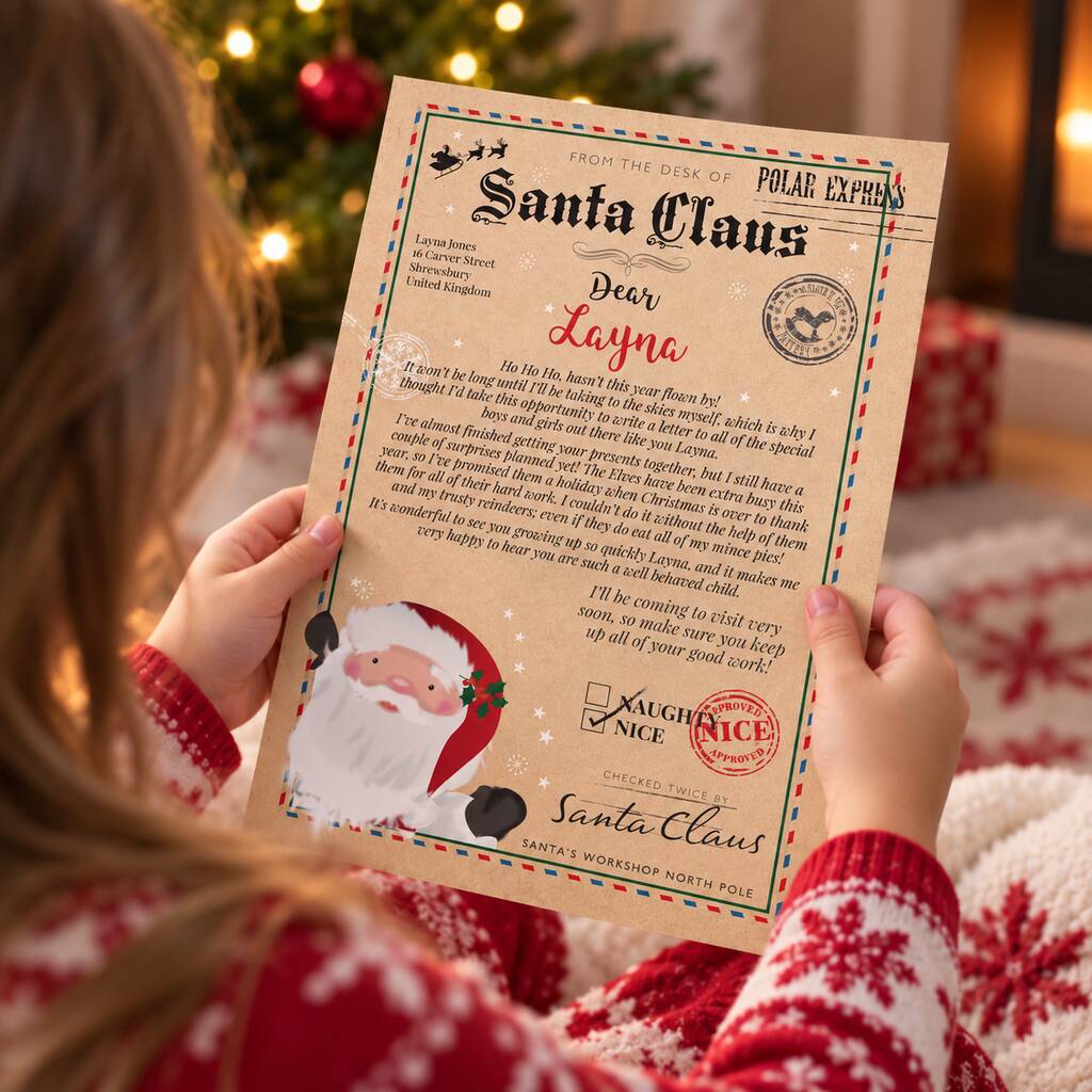 Personalised Santa Claus Letter Gift For Children