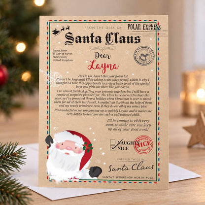 Personalised Santa Claus Letter Gift For Children