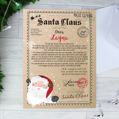 Personalised Santa Claus Letter Gift For Children