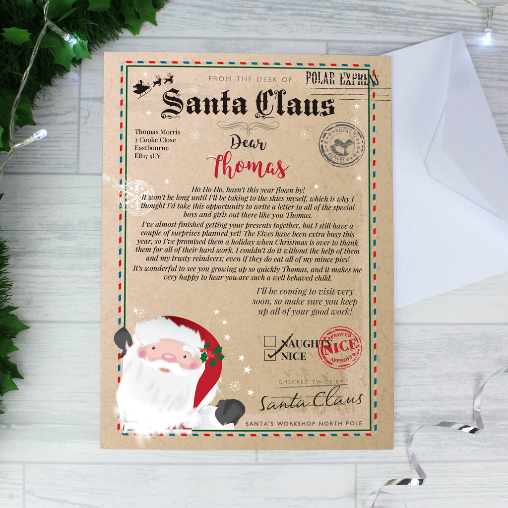 Personalised Santa Claus Letter Gift For Children