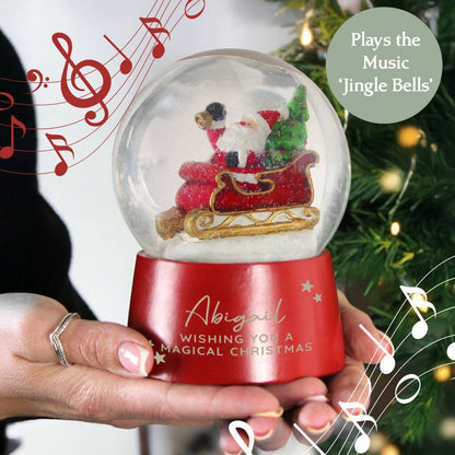 Personalised Snow Globe Musical Ornament For Children Christmas Gifts