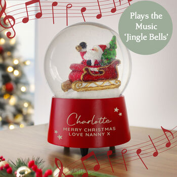 Personalised Snow Globe Musical Ornament For Children Christmas Gifts