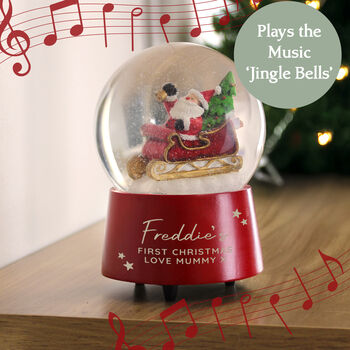 Personalised Snow Globe Musical Ornament For Children Christmas Gifts