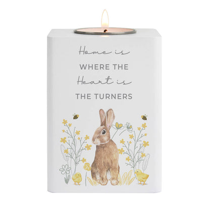 Easter Gifts Personalised Spring Bunny Tea Light Holder