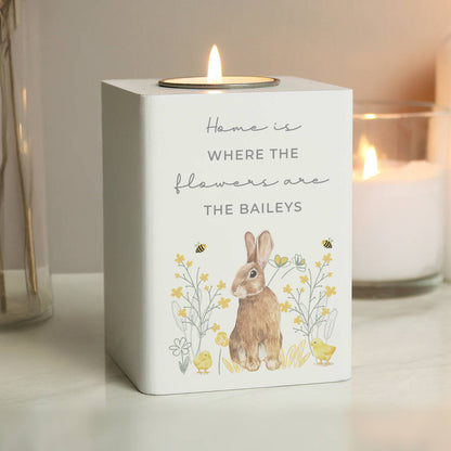 Easter Gifts Personalised Spring Bunny Tea Light Holder
