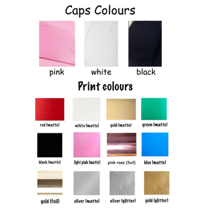 Personalised Team Bride Caps Gift