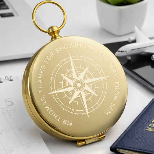 Personalised Travel Compass Gift For Travellers