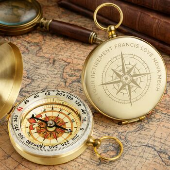 Personalised Travel Compass Gift For Travellers