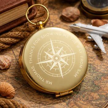 Personalised Travel Compass Gift For Travellers