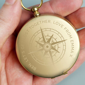 Personalised Travel Compass Gift For Travellers