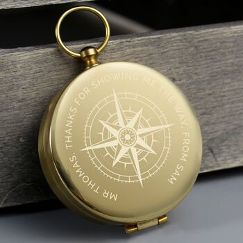 Personalised Travel Compass Gift For Travellers
