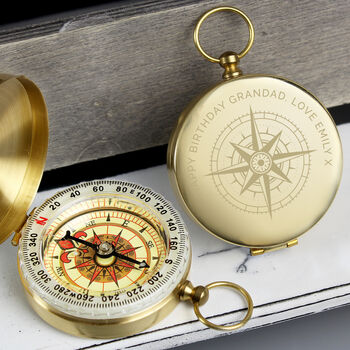 Personalised Travel Compass Gift For Travellers