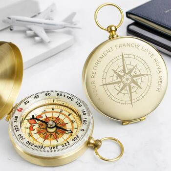 Personalised Travel Compass Gift For Travellers