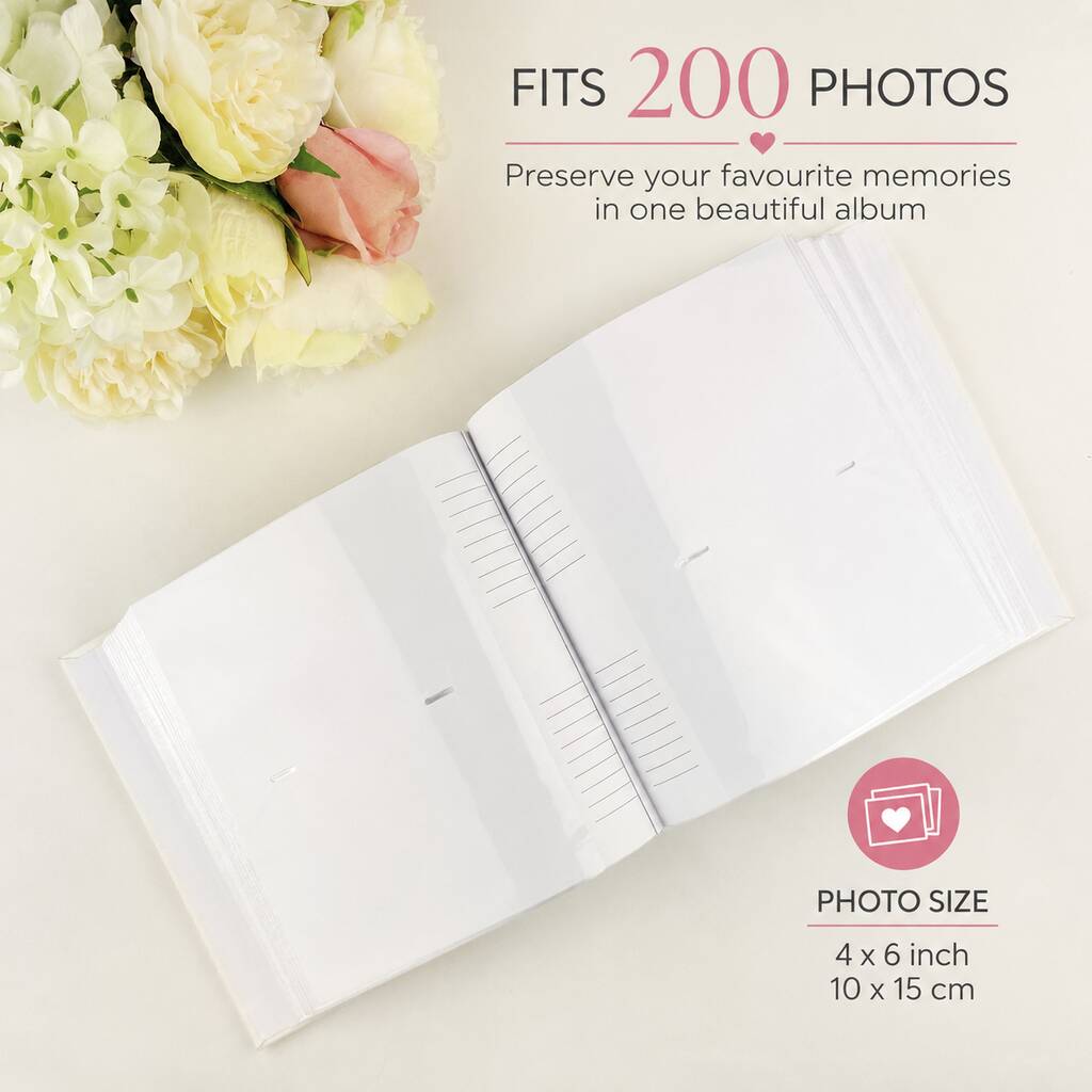 Personalised Wedding Album White Leather
