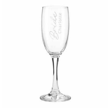 Personalised Wedding Champagne Flutes Set Bride And Groom