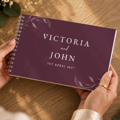 Personalised Wedding Guest Book Botanical Wedding Album