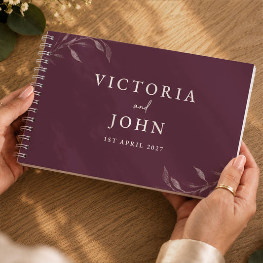 Personalised Wedding Guest Book Botanical Wedding Album