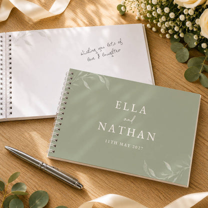 Personalised Wedding Guest Book Botanical Wedding Album