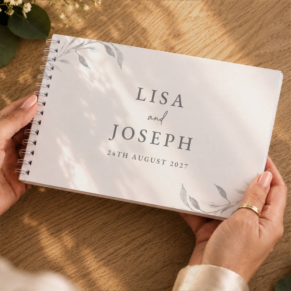 Personalised Wedding Guest Book Botanical Wedding Album