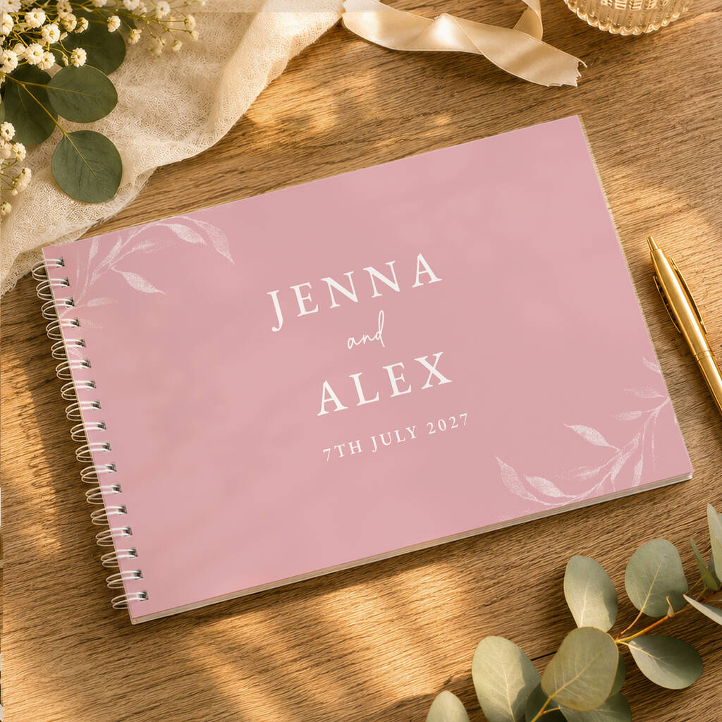 Personalised Wedding Guest Book Botanical Wedding Album