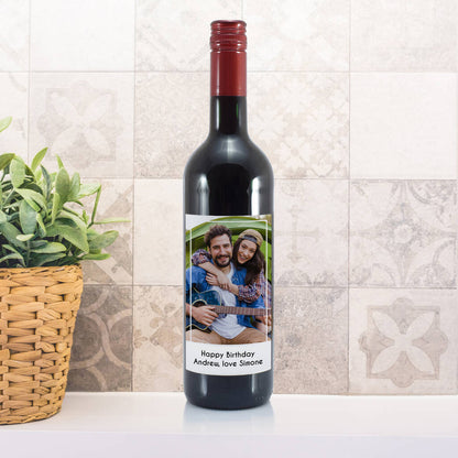 Personalised Wine Bottle Thank You Gift
