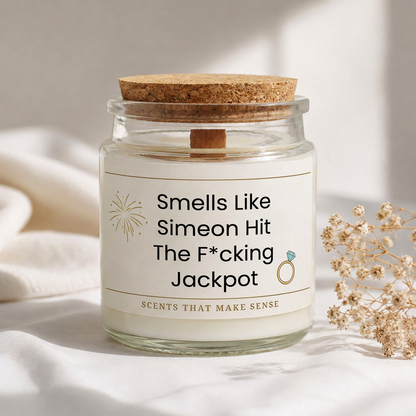 Engagement Candle - You Hit The F*cking Jackpot With Me
