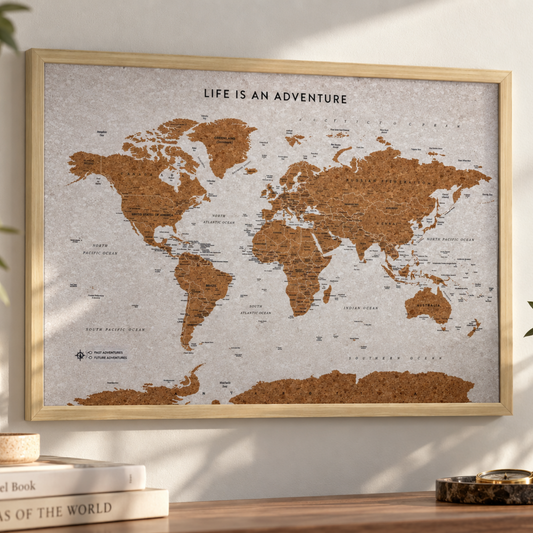 World Map With Pins Gifts For Travellers