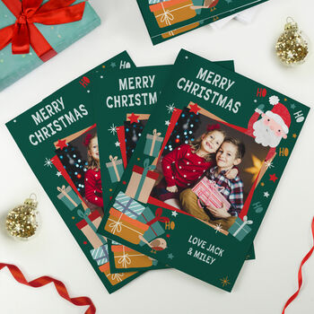 Photo Personalised Christmas Cards Family Pack Of 10