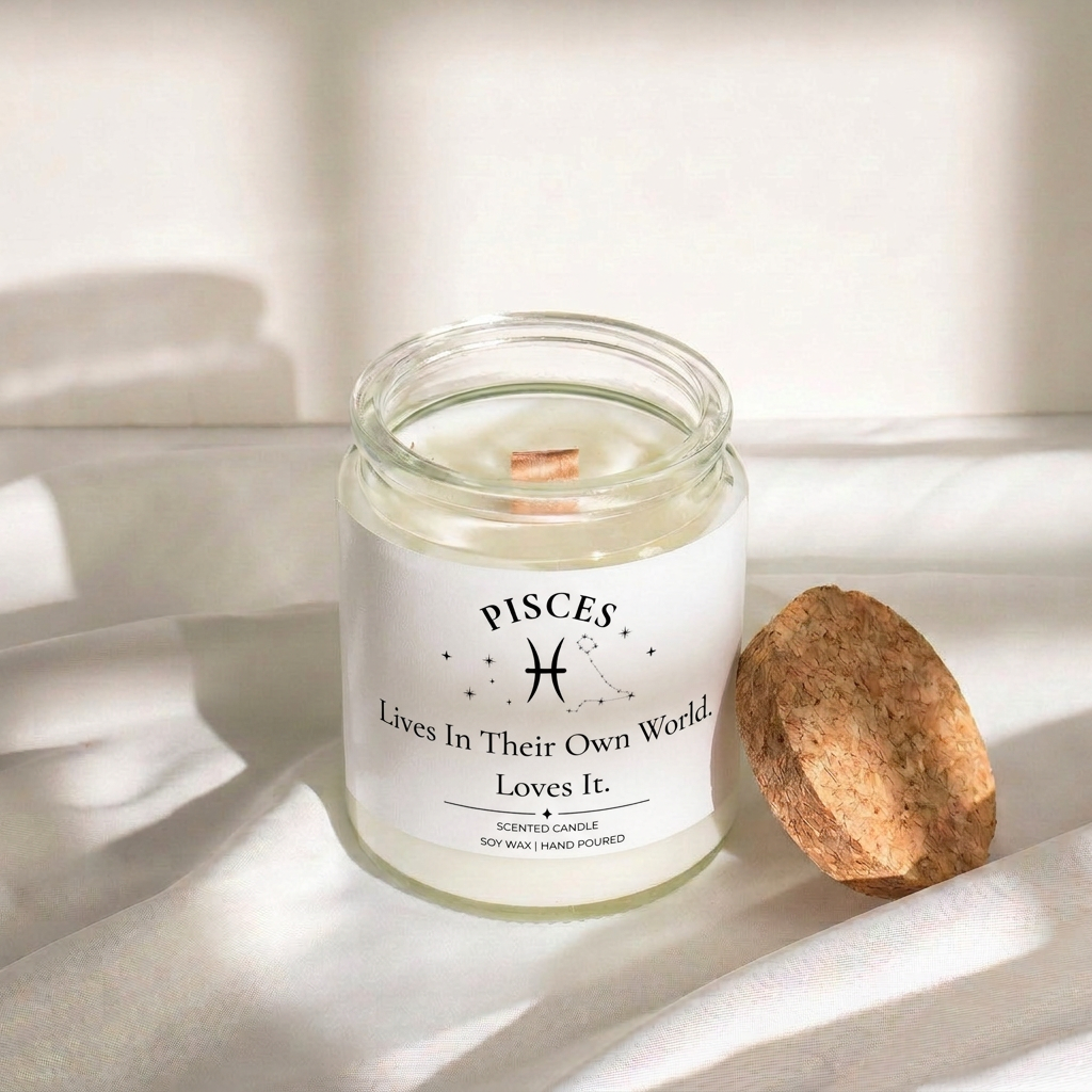 Pisces Zodiac Candle