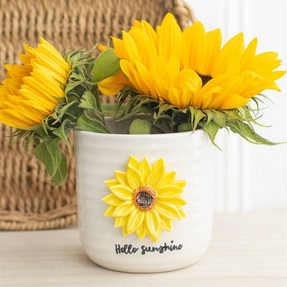 Plant Pot With 3D Sunflower Plant Lovers Gifts