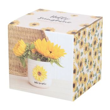 Plant Pot With 3D Sunflower Plant Lovers Gifts