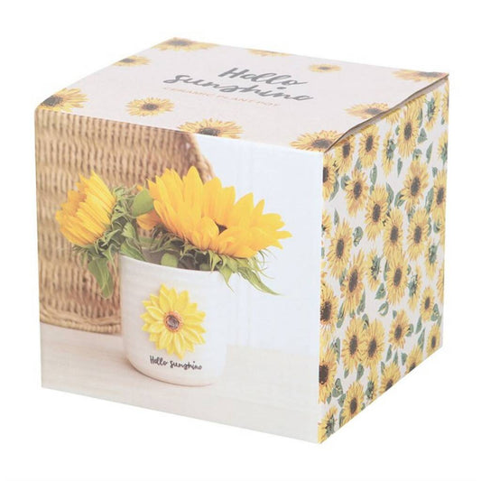 Plant Pot With 3D Sunflower Plant Lovers Gifts