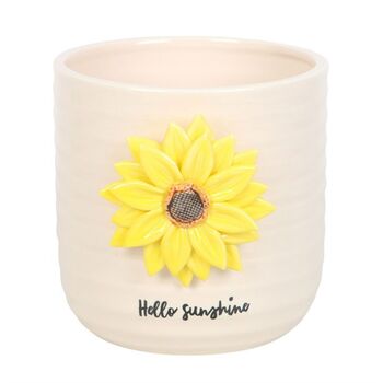 Plant Pot With 3D Sunflower Plant Lovers Gifts