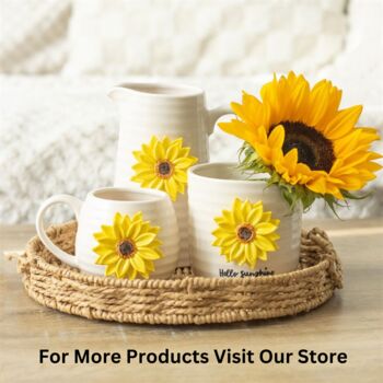 Plant Pot With 3D Sunflower Plant Lovers Gifts