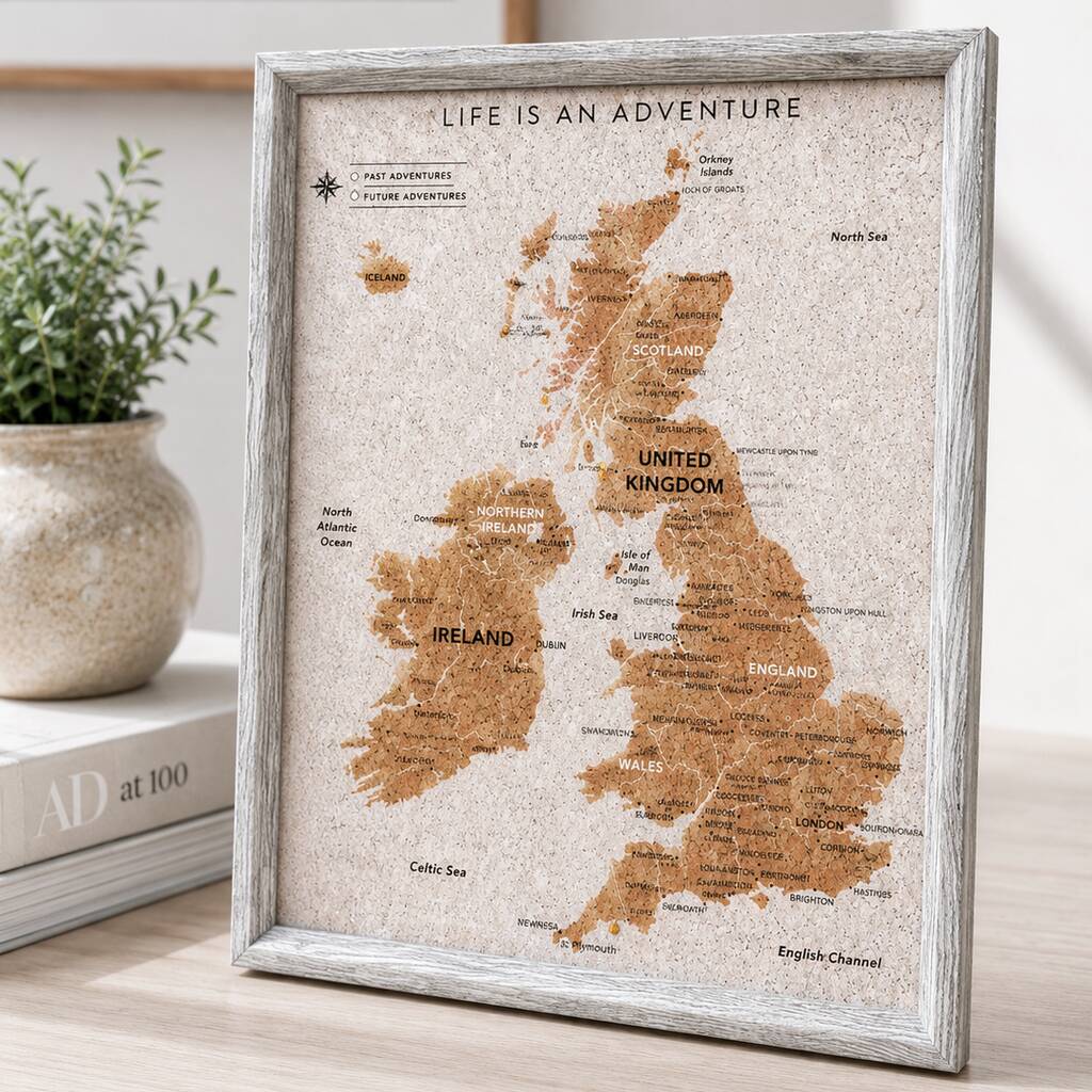 UK Ireland Cork Map Cork Board With Push In Pins