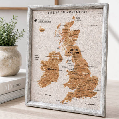 UK Ireland Cork Map Cork Board With Push In Pins