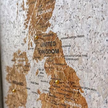 UK Ireland Cork Map Cork Board With Push In Pins