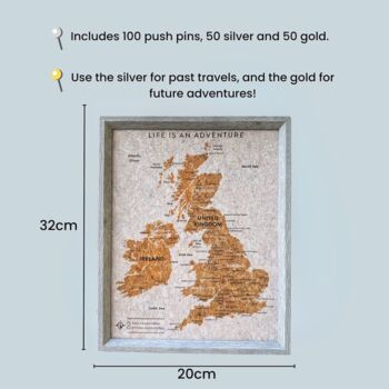 UK Ireland Cork Map Cork Board With Push In Pins