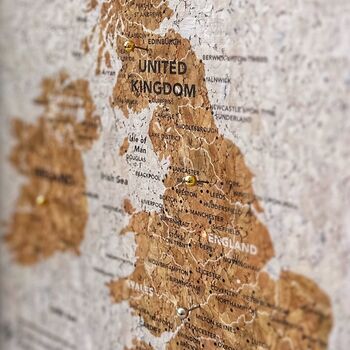 UK Ireland Cork Map Cork Board With Push In Pins