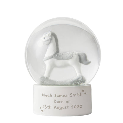 Rocking Horse Christmas Snow Globe For Children