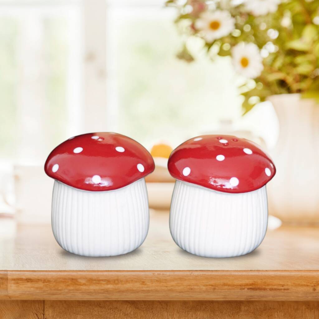 Salt And Pepper Set Mushroom Shaped Kitchen Decor